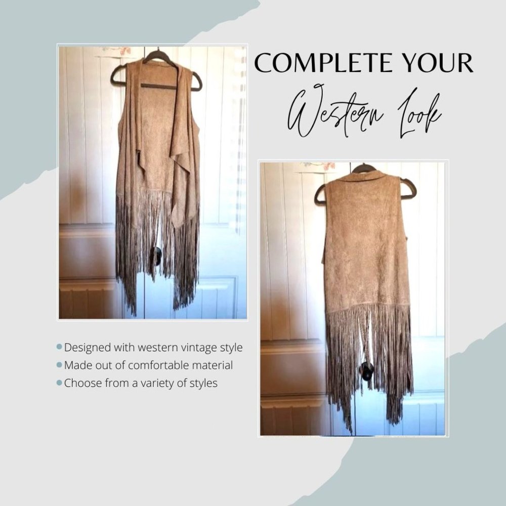 ✅🚨🆕🔴🌸S🌸A🌸L🌸E🌸❗️⭐🔴📢BULLY Textured FRINGE Open Front VEST🟢💸BUY NOW💸🟢 - Picture 10 of 16